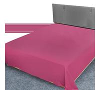 Supreme Flat Sheet King Size, Comfy Percale Bed Shit Non Iron Bedsheet, Fuchsia Bedshit Polycotton Fabric Bedding