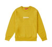 Supreme FW18 Box Logo Crewneck Mustard Classic Round Neck Pullover Unisex Yellow SUP-FW18-1078 M