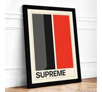 Supreme Geometry Minimalist Framed Wall Art Print A3 (42×29.7cm) Black, Wall Decor for Living Room, Bedroom, Office & Home, Ready to Hang, Art Gift