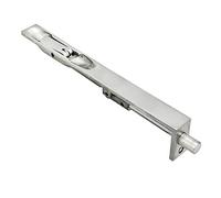 Supreme Heavy Duty Flush Bolt - Door Bolt for French Doors & Double Doors 100/150/200mm Brass/Chrome/Satin (200mm, Chrome)