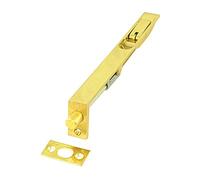 Supreme Heavy Duty Flush Bolt - Door Bolt for French Doors & Double Doors 100/150/200mm Brass/Chrome/Satin (100mm, Brass)