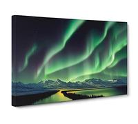 Supreme Northern Lights Canvas Wall Art Print 30x20 Inch | Ready to Hang, Gallery Wrapped, Fade-Resistant Inks, Securely Packaged, UK Made