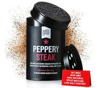 Supreme Peppery Steak Rub 100% Natural Handmade Tangy BBQ Rub SPG Seasoning Chilli Garlic Salt and Pepper Spice Steak Meat Beef Barbecue Seasoning Rubs No Msg and Low Salt 6oz