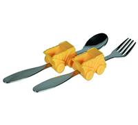 Supreme present gift. Childrens Construction Truck Themed Childrens Cutlery Set. Great for them to learn