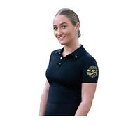 Supreme Products Active Show Rider Polo Shirt 39298 Black/Gold, Black-Gold, L