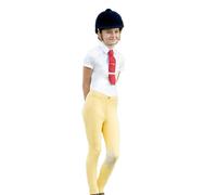 Supreme Products Champion Show Rider Suede Knee Jodhpurs in Yellow | Size: 3-4 Years Supreme Products Yellow 3-4 Years