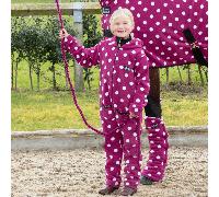 Supreme Products Children's Dotty Fleece Onesie - X-Small · Magical Mulberry