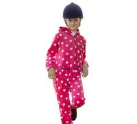 Supreme Products Childrens/Kids Dotty Fleece Jumpsuit (XL) (Paradise Pink)