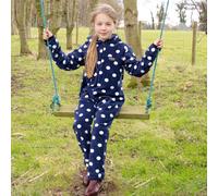 Supreme Products Child's Dotty Fleece Onesie Navy - Medium