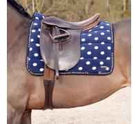 Supreme Products Dotty Fleece Saddle Pad Navy - Cob/Full
