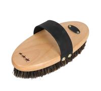 Supreme Products Gleaming Leather Handled Horse Brush (One Size) (Beige/Black)
