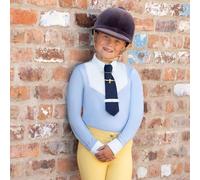 Supreme Products Long Sleeve Champion Junior Show Rider Competition Shirt with Button - Blue/White