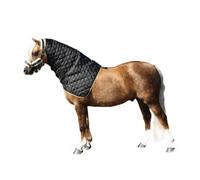 Supreme Products Show Quilted Horse Hood Black/gold (15.2 Hands)