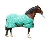 Supreme Products Standard-Neck Dotted Horse Fleece Rug Green (5 6")