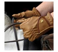 Supreme Products Women's Pro Performance Riding Gloves in Tan | Size: 9 Supreme Products Tan 9
