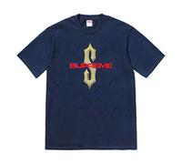 Supreme SS18 Diamonds Tee Navy Diamond Printing Short Sleeve Unisex Navy Blue SUP-SS18-0104 M