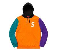 Supreme SS19 S Colorblocked Hooded Sweatshirt Orange S SUP-SS19-309 S