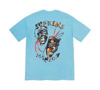 Supreme SS20 Week 1 Laugh Now Tee Thorns Smiling Face Printing Short Sleeve Unisex Blue SUP-SS20-291 M