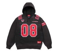 Supreme SS26 Football Jersey Hooded Sweatshirt 'Black' SUP-SS26-349-BLK S