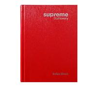 Supreme Stationery A4 Red Hard Cover A-Z Index Notebook Ruled (100 Sheets) 200 Pages Thread Sewn Binding Note Pad