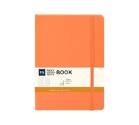 Supreme Stationery Index Notebook A5 Hardback Faux Leather Cover A-Z Tabs 8mm Ruled 208 Pages 100 GSM Acid-Free Paper - 14.5 X 21 CM Note Book (A5 Orange)