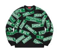 Supreme Street Signs Sweater 'Black Green' SUP-SS21-427 M
