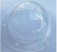 Supreme Tech Acrylic Dome/Plastic Hemisphere - Clear - 2.5" Diameter, 3/8 Flange with Pre-Drilled Holes