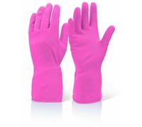 Supreme TTF 6 Pairs Reusable Household Gloves, Dishwashing gloves, Extra Thick, Long Sleeves, Kitchen Cleaning/Painting/Gardening/Pet Care (Pink, Large)