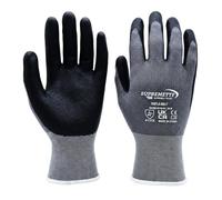 Supreme TTF Nitrile Foam Coated Safety Work Gloves EN388 4131X, Breathable Grip Gloves for Mechanical, Construction & Industrial Work, UKCA CE - Pack of 6 Pairs (XL (10))