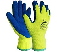 Supreme TTF Winter Thermal Gloves Hi-Viz Latex Coated Cold Safety Work Hand Protection Freezer Cold Weather Gloves (Size 10/XL) (6 Pairs)