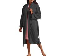 Christy Supreme Velour Bath Robe | Luxuriously Soft Dressing Gown | 400GSM Heavyweight Womens Bathrobe | Sustainably Manufactured 100% Cotton | Size Large | Graphite Colour