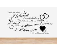 supreme vinyls Christina Perri - A Thousand Years, Song Lyrics Wall Art Sticker Quote **4 SIZES & 16 COLOURS** - sl2 (4 - X Large 100 x 60 cm)