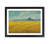 Supreme Wheat Field Framed Print | A2 Black Framed Wall Art | Ready to Hang | Modern Nature Picture | Living Room Bedroom Lounge Office