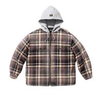 Supreme x Dickies FW23 Week9 Plaid Hooded Zip Up Shirt 'Brown' SUP-FW23-159 M