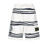 Supreme x Stone Island Warp striped shorts - White S