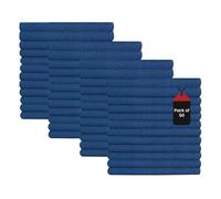 SupremePlus Blue Huck Towels - (Pack of 50) Shop Bulk Cleaning Towel, Multipurpose for Window, Glass, Mechanic, Garage & Commercial, 100% Cotton Pre-Washed Absorbent Cloths, 15”x 25” Size