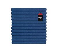 SupremePlus Premium Blue Huck Towels - (12 Pack) 15 x 27 inches 100% Cotton Bulk Towel for General Cleaning, Auto Shop, and Hospital Use, Super Absorbent, Machine Washable Cloth