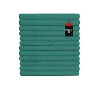 SupremePlus Premium Green Huck Towels - (12 Pack) 15 x 27 inches 100% Cotton Bulk Towel for General Cleaning, Auto Shop, and Hospital Use, Super Absorbent, Machine Washable Cloth