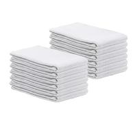 SupremePlus Premium White Huck Towels - (12 Pack) 15 x 30 inches 100% Cotton Bulk Towel for General Cleaning, Auto Shop, and Hospital Use, Super Absorbent, Machine Washable Cloth