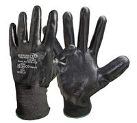SUPREMETTF SUPREMELY TOUGH 12 Pairs Oil Resistant Full NBR Coated Work Gloves Both Side Nitrile Coating Nylon Safety Grip (Large (Size 9))