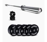 Suprfit Econ White Logo Weightlifting Set - Put Your Suprfit Econ White Logo Weightlifting Set Together Now (Princess Bar Chrome, Advanced Set)