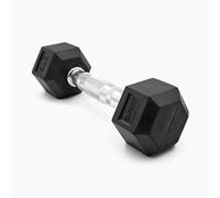Suprfit Hex Rubber Dumbbell with Ergonomic Handle | Weight Rubber Coated | Bar | Bodybuilding Strongman Crossfit Powerlifting | Hexagonal | Black | 1 to 50 kg (2)