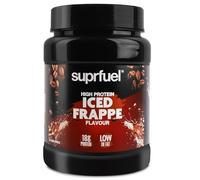 Suprfuel High Protein Coffee Frappe Mix - 400g - 18g Protein, Only 0.5g Fat - Low Calorie, Low Sugar - Instant Iced Frappe Drink Powder with Coffee & Lean Cocoa