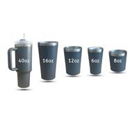 Suprills Modern Tumbler 40 oz with Handle and Straw, Insulated Stainless Steel Water Bottle, Hot Water Bottle, Travel Mug for Iced Coffee, Gifts for Women and Men, Come with Set of 4 Cups