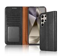 SUPRIZEBOX Case for Samsung Galaxy S25 Ultra- Premium PU Leather Flip Cover with Shockproof TPU Inner Shell, RFID Blocking, Magnetic Closure, Card Slots, Cash Pocket & Foldable Kickstand - Black