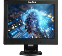 Suprlipy 12 Inch TFT LCD Security CCTV Monitor 800x600 4:3 Resolution Color Display Screen Support HDMI/VGA/AV/BNC/MIC USB Ports with Remote Control Built-in LounSpeakers for Surveillance Camera