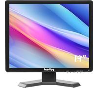 Suprlipy 19 Inch TFT LCD Security CCTV Monitor 1280x1024 4:3 Resolution Color Display Screen Support HDMI/VGA/AV/BNC/USB Input with Remote Control Built-in Speakers for CCTV Surveillance Camera STB