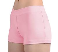 SUPRNOWA Boy Cut Spandex Active Dance Yoga Workout Fitness Shorts - Low Rise Booty Shorts, Pink, S