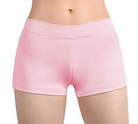 SUPRNOWA Low Rise Boy Cut Shorts for Women Athletic Spandex Gym Workout Booty Volleyball Yoga Dance Shorts (Pink, XS)