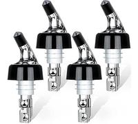 SuproBarware Automatic Measured Bottle Pourer - Quick Shot Spirit Measure Pourer Drinks Wine Cocktail Dispenser Home Bar Tools - 1oz/30ml (4 Pack)